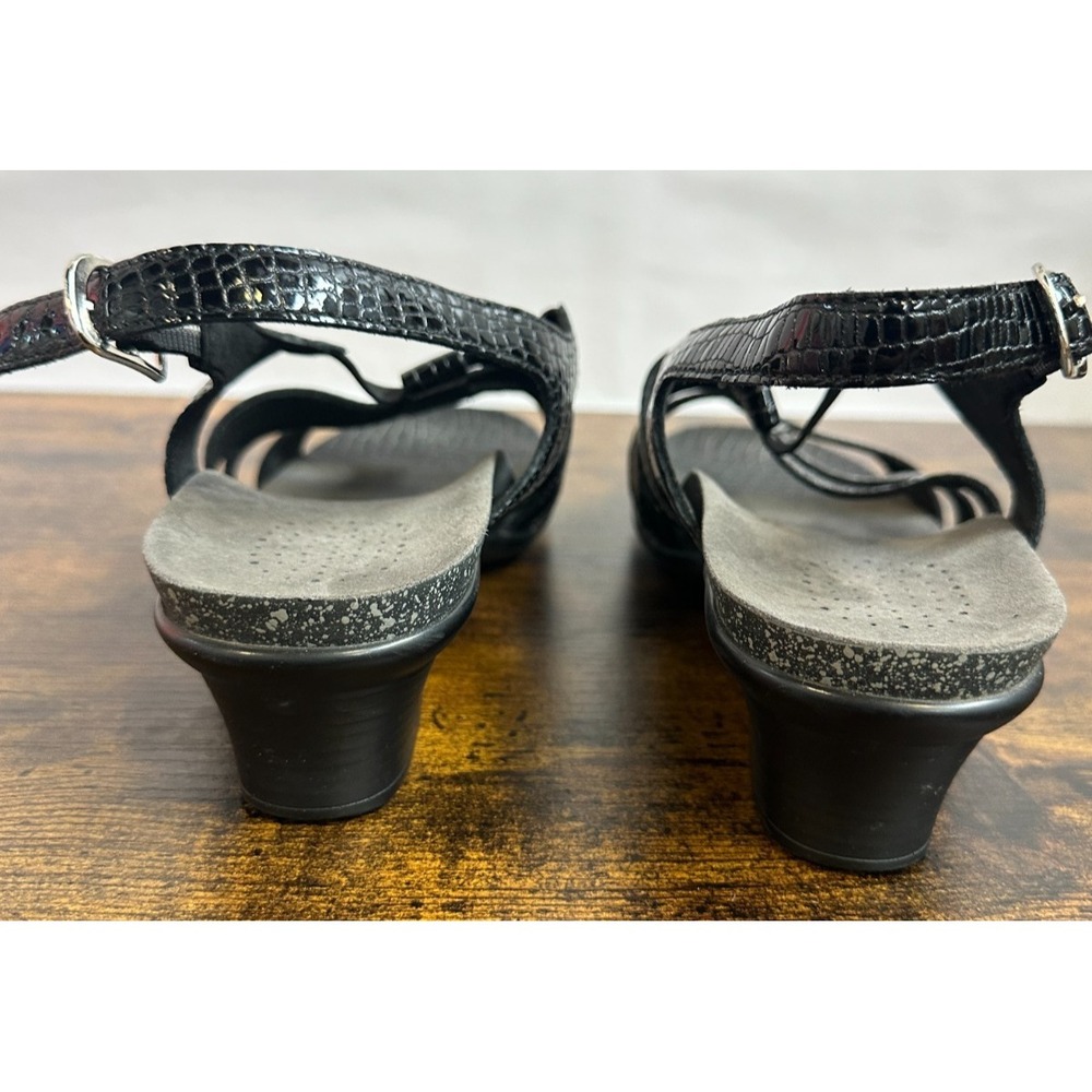SAS Allegro Comfort Crocodile Embossed Leather Sandals Made in USA Size 10 W - Picture 9 of 15
